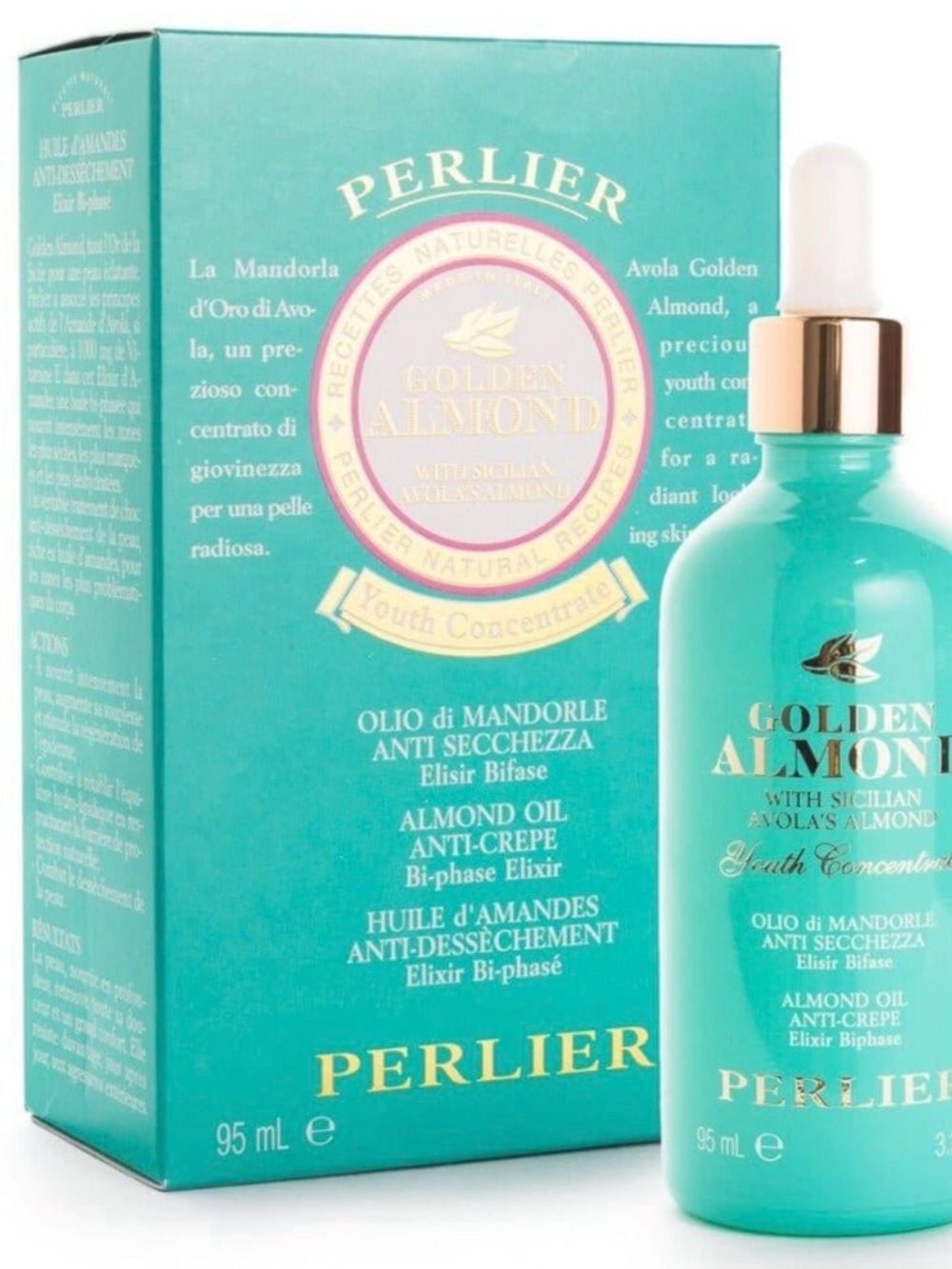 ✨ Perlier Golden Almond Anti-Crepe Bi-Phase Elixir 4.9 oz NEW SEALED
